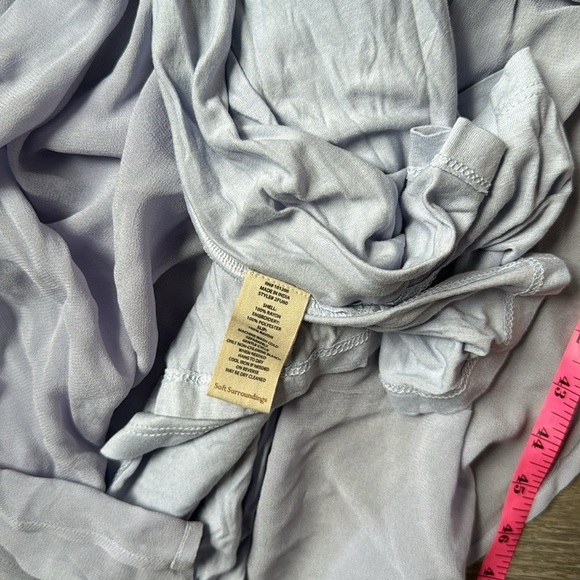 NEW Soft Surroundings Mallorca Sheer Belted Button Maxi Dress Blue Mist XL - Picture 12 of 12